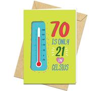 Funny 70th Birthday Card for Him or Her. Jumbo 13x9 In Greeting Card and Craft Mailing Envelope. 70 Years Old Gag Gifts for Men or Women. Best Anniversary Print for Friend Turning 70 Years Old Print