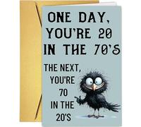 Funny 70th Birthday Cards, 70th Birthday Gifts for Women Men, Funny Bird, Happy Birthday Card, 70th Birthday Card for Women Men, Eco-Friendly Materials, Beautiful 70th Birthday Greeting Card