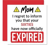 Funny 70th Birthday Cards for Mom - Your Sixties Have Expired - Happy Birthday Card for Mom Mommy Mum Mama from Son Daughter, 145mm Banter Joke Humour Bday Greeting Cards Gift