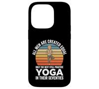 Funny 70th Birthday Dad Yoga Fathers Day Senior Yogi Case for iPhone 14 Pro