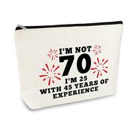 Funny 70th Birthday Gifts Turning 70 Makeup Bag 70th Birthday Gifts for Women Mom Grandmother 70 Year Old Present Seventies Theme Birth Day Party Decorations Cosmetic Bag Born in 1953