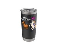Funny 70th Birthday Party Unicorn Celebration Cute Stainless Steel Insulated Tumbler