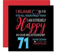 Funny 71st Anniversary Card for Wife or Husband