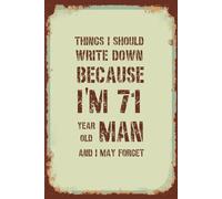 Funny 71st Birthday Notebook For Men: Vintage Themed Blank Lined Notebook | Birthday Gifts For 71 Year Old Men | Present Idea For Dad, Husband, Brother or a Friend