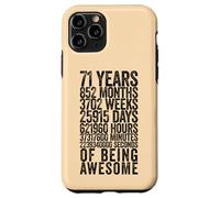 Funny 71st Birthday Shirt Old Meter Funny 71 Year Old Gifts Case for iPhone 11 Pro