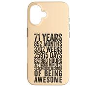 Funny 71st Birthday Shirt Old Meter Funny 71 Year Old Gifts Case for iPhone 16