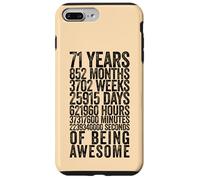 Funny 71st Birthday Shirt Old Meter Funny 71 Year Old Gifts Case for iPhone 7 Plus/8 Plus