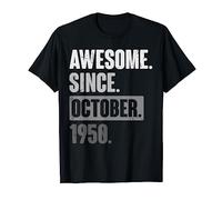 Funny 73rd Birthday Vintage Retro 73 Year Old October 1950 T-Shirt