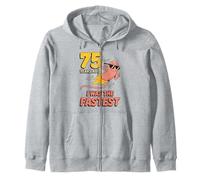 Funny 75th Birthday 75 Years Ago I Was The Fastest Joke Zip Hoodie