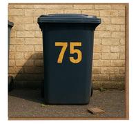 Funny 75th Birthday Card - Wheelie Bin Number 75 Photo - Quirky Rubbish Bin Design - For Him or Her - Milestone Seventy Five