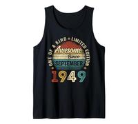 Funny 76 Years Old Vintage September 1949 76th Birthday Men Tank Top