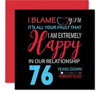 Funny 76th Anniversary Card for Wife or Husband