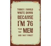 Funny 76th Birthday Notebook For Men: Vintage Themed Blank Lined Notebook | Birthday Gifts For 76 Year Old Men | Present Idea For Dad, Husband, Brother or a Friend