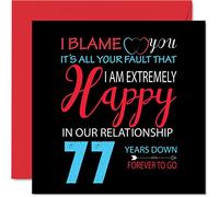Funny 77th Anniversary Card for Wife or Husband