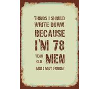 Funny 78th Birthday Notebook For Men: Vintage Themed Blank Lined Notebook | Birthday Gifts For 78 Year Old Men | Present Idea For Dad, Husband, Brother or a Friend