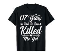 Funny 7th Anniversary Wedding He and She Family T-Shirt