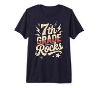 Funny 7th Grade Rocks Teacher Last Day Tiny Humans Sign My Premium T-Shirt