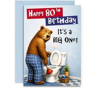 Funny 80th Birthday Card - Its a Big One - For Dad Brother Uncle Brother-in-Law Grandad - A5 with Blue Envelope - UK Made