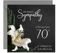Funny 80th Birthday Cards for Men Women - Deepest Sympathy on Losing Your 70s - Banter Joke Humour Bday Eightieth Birthday Card Gift
