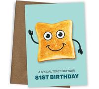 Funny 81st Birthday Card - A Special Birthday Toast