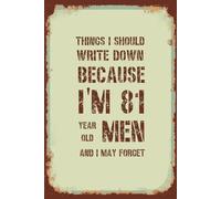 Funny 81st Birthday Notebook For Men: Vintage Themed Blank Lined Notebook | Birthday Gifts For 81 Year Old Men | Present Idea For Dad, Husband, Brother or a Friend