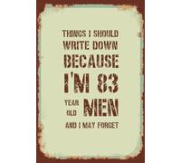 Funny 83rd Birthday Notebook For Men: Vintage Themed Blank Lined Notebook | Birthday Gifts For 83 Year Old Men | Present Idea For Dad, Husband, Brother or a Friend