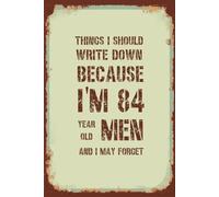 Funny 84th Birthday Notebook For Men: Vintage Themed Blank Lined Notebook | Birthday Gifts For 84 Year Old Men | Present Idea For Dad, Husband, Brother or a Friend