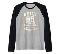 Funny 85th Birthday Gifts Built 85 Years Ago Raglan Baseball Tee