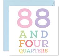 Funny 89th Birthday Card, Still Got It at 88 and Four Quarters | Bold Pastel Number Joke, Cheeky Milestone Card for Ageless Spirits, 145mm Square, Envelope Included