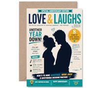 Funny 8th Anniversary Card, Marriage Magazine Laughs