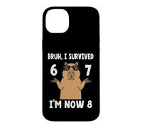Funny 8th Birthday 67 Bruh I Survived 6 7 I'm Now 8 Year Boy Case for iPhone 14 Plus
