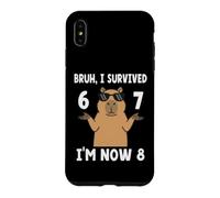 Funny 8th Birthday 67 Bruh I Survived 6 7 I'm Now 8 Year Boy Case for iPhone XS Max