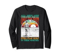 Funny 90th Birthday Golf Dad Play in Nineties Golfer Golfing Long Sleeve T-Shirt
