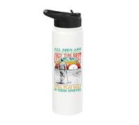 Funny 90th Birthday Golf Dad Play in Nineties Golfer Golfing Stainless Steel Insulated Water Bottle