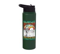 Funny 90th Birthday Golf Dad Play in Nineties Golfer Golfing Stainless Steel Insulated Water Bottle