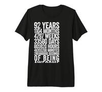 Funny 92nd Birthday Shirt Old Meter Funny 92 Year Old Gifts Premium T-Shirt