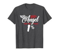Funny 99% Angel But Oh That 1% T-Shirt, Men, Dark Heather Grey, 6X-Large