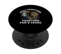 Funny 9th Anniversary 9 Years Still Annoying Couple PopSockets Adhesive PopGrip
