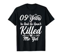 Funny 9th Anniversary Wedding He and She Family T-Shirt