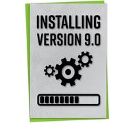 Funny 9th Birthday Card for Gamer, Installing Version 9.0, Age 9 Card for Boy, Birthday Greeting Geek, Celebration Gift Boy or Girl, Happy 9th Bday
