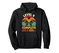 Funny 9th Wedding Anniversary Vintage Retro Level 9 Complete Pullover Hoodie