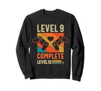 Funny 9th Wedding Anniversary Vintage Retro Level 9 Complete Sweatshirt