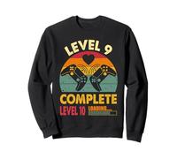 Funny 9th Wedding Anniversary Vintage Retro Level 9 Complete Sweatshirt