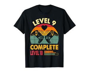 Funny 9th Wedding Anniversary Vintage Retro Level 9 Complete T-Shirt