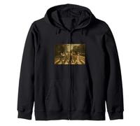 Funny Abby Alien Road Crossing Retro UFO Zip Hoodie