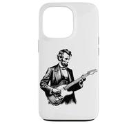 Funny Abraham Lincoln Playing Electric Guitar Case for iPhone 13 Pro
