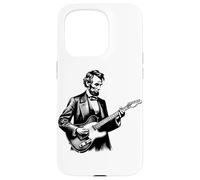 Funny Abraham Lincoln Playing Electric Guitar Case for iPhone 15 Pro