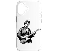 Funny Abraham Lincoln Playing Electric Guitar Case for iPhone 16