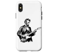 Funny Abraham Lincoln Playing Electric Guitar Case for iPhone X/XS