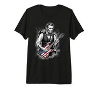 Funny Abraham Lincoln Playing Electric Guitar Premium T-Shirt